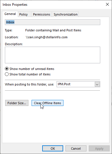 Inbox properties